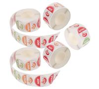 Healifty 5 Rouleaux D’Étiquettes Autocollantes Rondes 4 Niveaux de Piquant 500 Étiquettes par Rouleau Adhésives et Résistantes pour Aliments Épicés Sauces Piquantes Snacks et Gestion