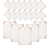 Healifty 50 Feuilles Papier à Lettres Vintage Blanc Ligné Papier Écriture Rétro pour Correspondance et Bricolage Pratique pour Messages et Cartes