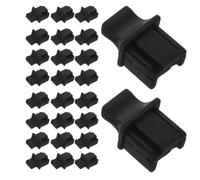 Healifty 50 Pièces Bouchon Anti-poussière, Silicone Noir | Compatible Ports Ethernet, Installation Facile, Organise les Connexions, pour Réseaux Domestiques et D'entreprise