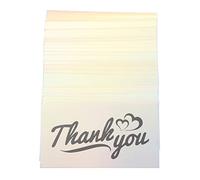 Healifty 50 pièces Cartes de Remerciement Merci Cartes de Commande pour Petites Entreprises et Élégant Faciles à Transporter