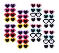 Healifty 50 pièces Décorations Forme de Lunettes pour Téléphone Accessoires DIY Résine Multicolores Breloques Légères pour Coque Mobile et Bijoux