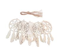 Healifty 50 pièces Kit Attrape-rêves Bois à Peindre Ornements Suspendus Bois Non Fini pour Décoration Murale DIY Pendentifs Ronds pour Créations Artisanales et Décor Maison Boho