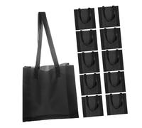 Healifty 50 Pièces Lot de Shopping Froissés Noirs à Bandoulière Ergonomique Réutilisables pour Boutiques de Vêtements Sac Polyvalent à Main pour et Transport