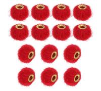 Healifty 50 Pièces Perles Pompon Douces à Gros pour Bijoux DIY Porte-clés et Décoration de Stylos Perles Rondelles Fuzzy pour Création Artisanale