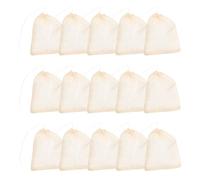Healifty 50 Pièces Sachets de Cuisine Coton Réutilisables Lot de Filtrantes avec Cordon de Serrage pour Épices Thé et Bouillons Maille Fine