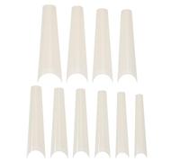 Healifty 500 pièces Faux Ongles Capsules Naturels Extra Longs Bouts Plats Durables pour Salon et DIY Manucure