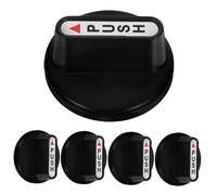 Healifty 5pièces Boutons De Rechange Pour Cuisinière à Gaz Lot De Couvercles De Brûleurs Plastique Pour Cuisinière à Gaz
