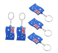Healifty 5pièces Porte-clés Drapeau Pvc Souple Pendentif Décoratif Mignon Pour Clés De Voiture Sac à Dos Et Sac à Main