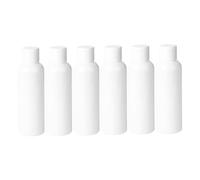Healifty 6 pièces Bouteilles de Voyage Réutilisables avec Couvercle Blanc Flacons Plastique Vides pour Cosmétiques Liquides et Produits de Toilette Set Compact et Léger pour Remplissage
