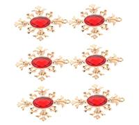 Healifty 6 pièces Charms Boucle Croix Alliage Baroque avec Strass Rouge Accessoires DIY pour Fabrication Bijoux Collier Bracelet Boucle Oreille