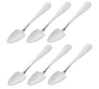 Healifty 6 pièces Cuillères à Fruits Acier Inoxydable Dentelées de Cuillères à Glace Dessert pour Pommes Poires et Agrumes Argenté