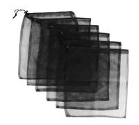 Healifty 6 pièces de Rangement Maille avec Cordon de Serrage de Voyage pour Fruits et Légumes Noir