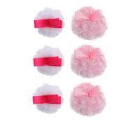 Healifty 6 pièces Fluffy Makeup Powder Puff Set Compact Soft Cosmetic Houppettes pour Femmes Légères et Douces Outil de Fard à Joues pour Visage Maquillage