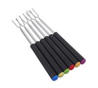 Healifty 6 pièces Fourchettes Fondue Acier Inoxydable Fourchettes Télescopiques Réglables pour Chocolat Fruits Barbecue Camping et Pique-