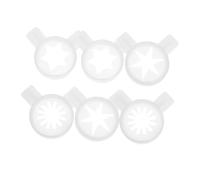 Healifty 6 Pièces Hexagonales Forme de Flocon pour Machine à Glace Accessoires Compatibles pour Usage Commercial Embouts Décoratifs Faciles à Nettoyer pour Soignée des Desserts