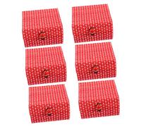 Healifty 6 Pièces Lot de Boîtes de Rangement Bambou Vintage avec Compartiments pour Bijoux Coffrets Miniatures avec Couvercle Organiseur Pratique pour Anneaux Colliers et Petits Trésors