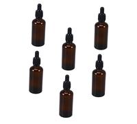 Healifty 6 pièces Lot de Flacons Compte-gouttes Verre Ambré Rechargeables Compacts et Pratiques pour Huiles Essentielles Parfums et Liquides Polyvalents