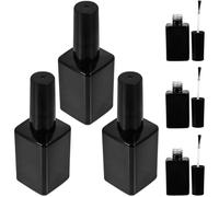 Healifty 6 pièces Lot de Flacons Vides Verre pour Ongles avec Pinceau Rechargeable Petits Flacons Étanches pour Gel Polish Voyage et Usage Professionnel