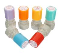 Healifty 6 pièces Lot de Tampons Enseignants Plastique avec Messages Positifs Anglais Fournitures de Classe pour Encouragement et Motivation des Élèves Couleur Aléatoire Couleur Aléatoire