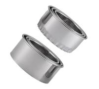 Healifty 6 pièces Moule à Boulettes Acier Inoxydable Rond et Dents Outils Coupe-pâte pour Enveloppes de Raviolis et Biscuits Découpe Facile et Scellement Rapide