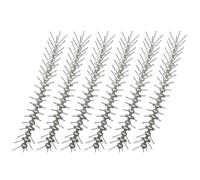 Healifty 6 Pièces Piques Anti-Oiseaux en Acier Inoxydable, Anti-Pigeons, Argenté, Base Flexible, pour Égouts et Poteaux Électriques