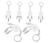 Healifty 6 pièces Porte Clé Attrape de Rose Turquoise Noir Blanc Pendentifs Décoratifs pour à Main Clés et Accessoires de Voyage