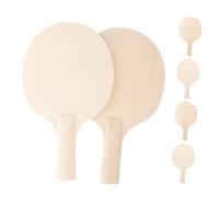 Healifty 6 pièces Raquettes de Tennis de Table Bois Brut Kit DIY Personnalisable pour Jeux Sportifs et Souvenirs Signature Manche Ergonomique Adaptable de Jeu