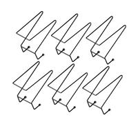 Healifty 6 Pièces Support Cadre Métal Noir Chevalet Table Polyvalent pour Assiettes Décoratives et Photos Présentoir Stable et Design Minimaliste pour Exposition Plateau