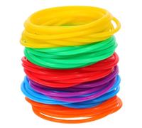 Healifty 60 Pièces Bracelets Silicone Multifonctions pour Cheveux et Poignet Élastiques Résistants et Imperméables Multicolores pour Fêtes Halloween Noël Disco Accessoires Ajustables pour
