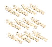 Healifty 60 Pièces Lettres à Peindre Décorations Suspendues Diy Ornements Naturel Non Peint Mots Welcome pour Création et Décoration Maison