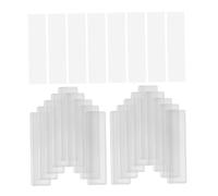 Healifty 60 pièces Lot de porte-étiquettes adhésifs incolores étanches avec poche pour étiquettes blanches supports organisation pour étagères bureaux et entrepôts