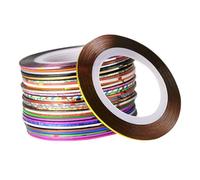 Healifty 60 rouleaux Autocollants Nail Art Manucure Couleurs Rayures Dorées et Argentées Décoration Ongles DIY Femme Filles