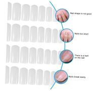 Healifty 600 pièces Traces Autocollants Ongles French Tips Faux Ongles Patch Naturel Léger et Confortable pour Manucure Adapté Aux Femmes et Filles