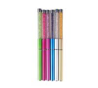 Healifty 6pièces Brosse à Cils Spirale Avec Tige Strass Applicateur De Mascara Outil Pour Extensions De Cils Blanc Rouge Doré Bleu Vert