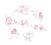 Healifty 7 feuilles Stickers Thermocollants Fleurs Motifs Variés Shirts et Sacs Transfert Résistant à Eau Facile à Appliquer avec Fer ou Machine à Chaud Décoration DIY Personnalisable