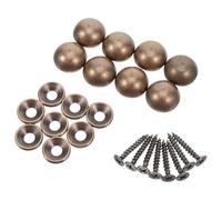 Healifty 8 Ensembles Vis Auto-perceuses Laiton avec Caps Décoratifs Fixation Miroirs et Meubles Verre Caches Vis pour Réparation et Finition Élégante