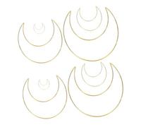 Healifty 8 pièces Anneaux Métal Artisanaux Lune pour Macramé Cerceau Forme Lune Cadre Fil Métallique pour Attrape-rêve DIY Décor Mural Créatif et Polyvalent