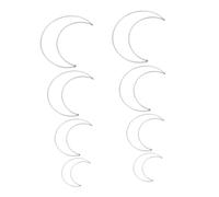 Healifty 8 pièces Cerceaux Fer pour Attrape-rêves Couronne Lune Forme Cercles de Bricolage pour DIY