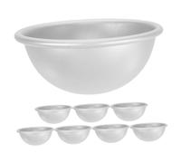 Healifty 8 Pièces Moule Aluminium pour Gâteau Demi Moules à Boulangerie Diy pour Mochi et Sels de Bain Moyenne Facile et Non Adhésif