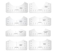 Healifty 8 pièces Règle Alignement T-shirt Transparente Outil de Mesure Précis pour Centrage Col Rond Homme Femme