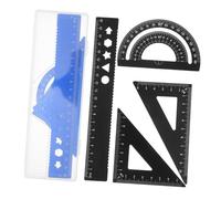 Healifty 8 Pièces Règles Métalliques de avec Rapporteur et Boîte de Rangement Règles et Triangulaires Précises pour École Bureau et Dessin Technique