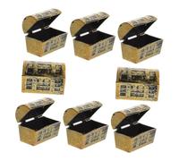 Healifty 8pièces Lot de Mini Coffres à Trésors Vintage Boîtes De Rangement pour Bijoux Et De Fête