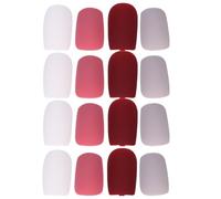 Healifty 96 Faux Ongles Plats Mats en Morceaux, Couleurs Gris, Blanc, Rose et Rouge, Kit Manucure Colle, Pièces de Manucure pour Usage Professionnel Domicile