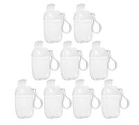 Healifty 9pièces Flacons de Poche Vides Rechargeables Plastique avec Bouchon à Clapet Format Voyage pour Shampoing et Cosmétiques Légers et Portables avec Crochet Porte-clés