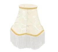 Healifty Abat-jour Européen Vintage à Fleurs Brodées Lampe de Chevet Tissu Rétro avec Franges Victoriennes Abat-jour Rétro pour Lampe de Table Style Classique pour Chambre