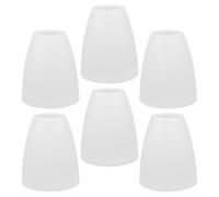Healifty Abat-Jour Plat Blanc en Plastique, Lot de 6, Diamètre 40 MM, Polyvalent pour Lampe de Table Suspendre, pour Chambre et Lampe de Camping