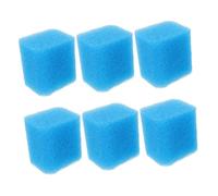 Healifty Accessoires pour Aquarium, éponge de Filtration Bleue, Lot de 6, réutilisable, 7 x 6,3 x 5,5 cm, pour Filtration d’Aquarium Domestique