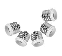 Healifty Adaptateur Douille Culot E40 vers E27 pour Applications Domestiques et Éclairage de Bureau 5 Pièces en Fer Nickelé Plaque Conductrice en Cuivre, Sécurité Renforcée