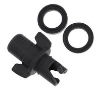 Healifty Adaptateur Valve Air Kayak Gonflable avec Anneaux Caoutchouc pour Pompe Électrique et Manuelle Compatible Bateaux Pneumatiques Paddle Canoë et Rafts Connecteur Tuyau Noir