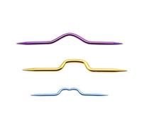 Healifty Aiguille de CâBle à Tricoter Aluminum Crochet Tordue Twist Aiguilles à Tricoter à La Main IncurvéEs Needles for Knitting Blankets Scarves Accessories 3Pes Couleur AléAtoire